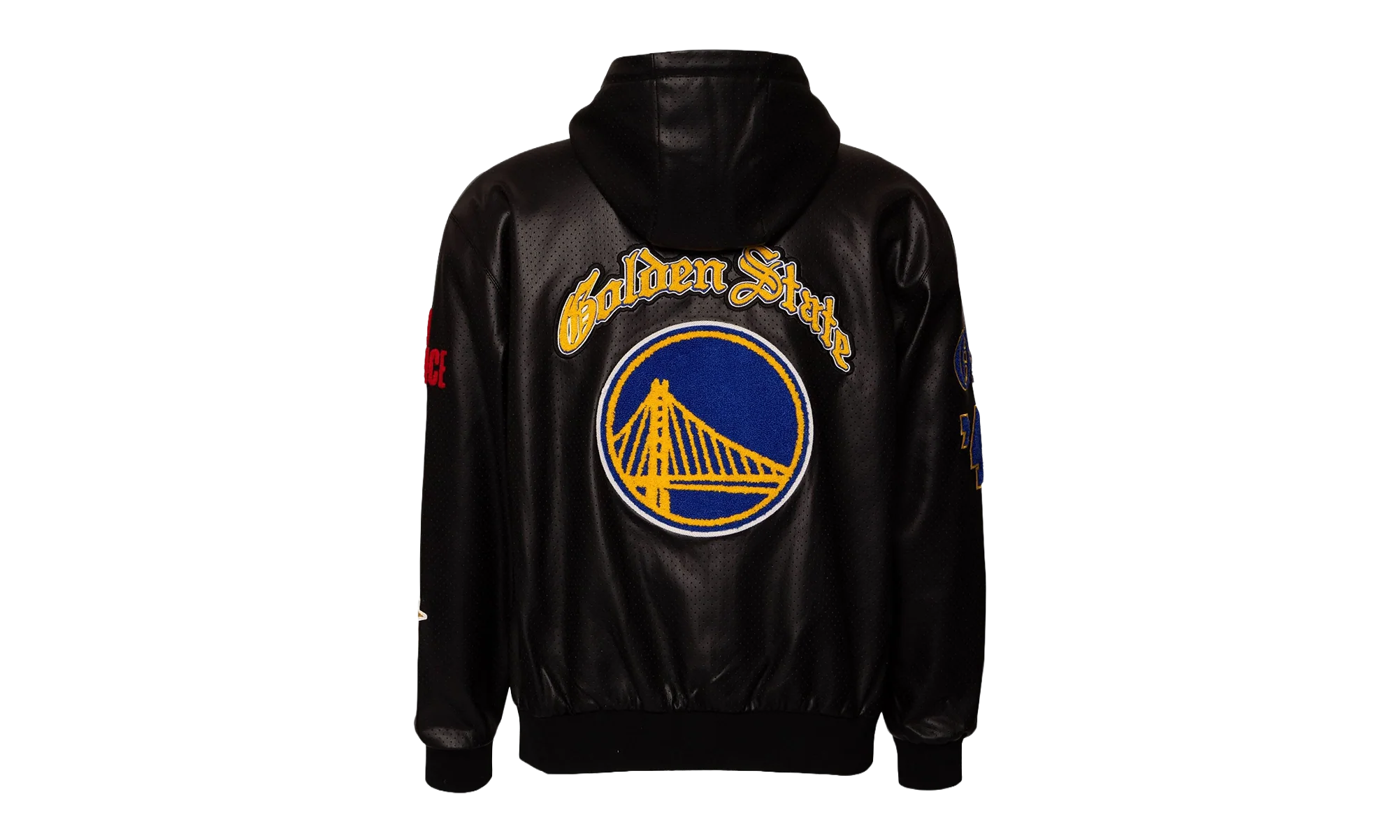Lightweight Vegan Zip-Up Hooded Jacket "Golden State Warriors 1946" NBA 147BLKDE WAR