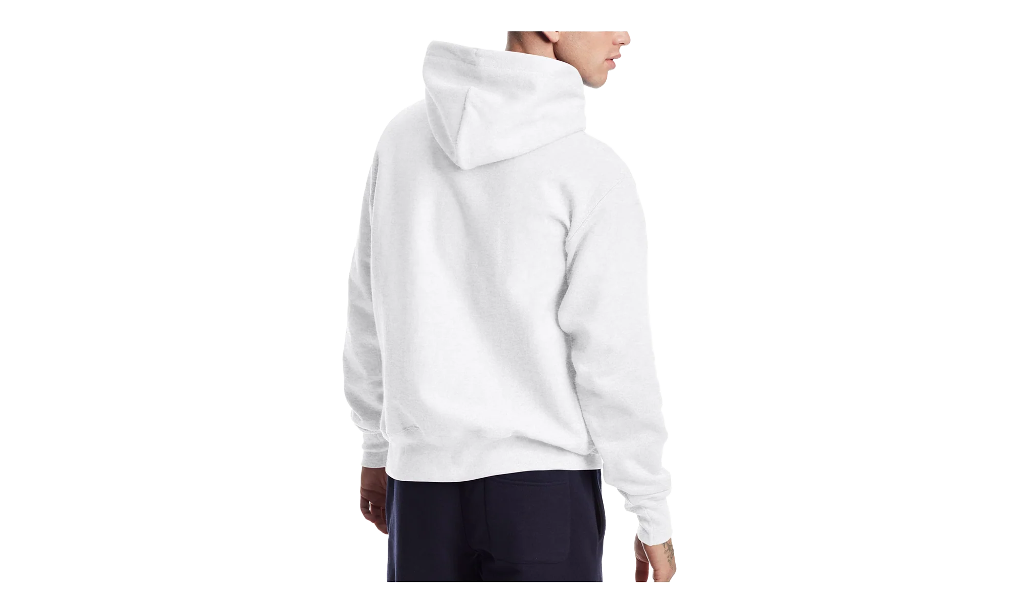C-Life Reverse Weave 3-D Logo Pullover Hoodie "White" GF68 586333 100