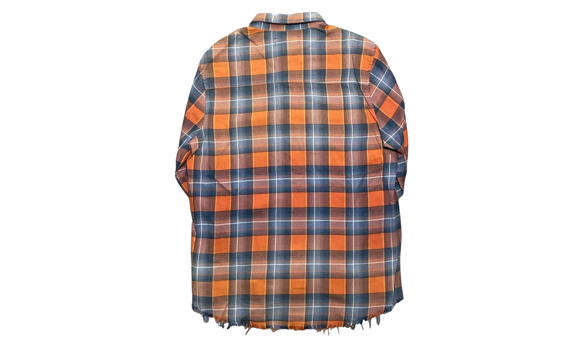 Faded Flannel Button Up Long Sleeve Shirt "Red Blue Plaid" MAFPFRB