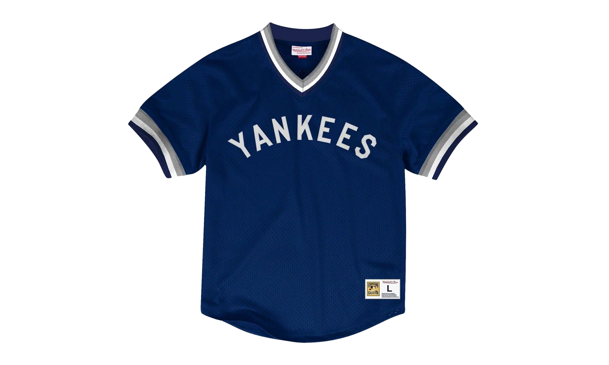MLB Mesh V-Neck Tee "New York Yankees - Navy" MSPOAJ18001 NYYNAVY1