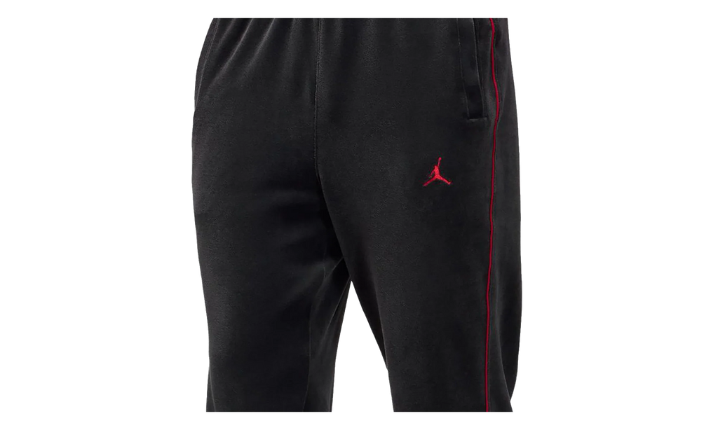 Jordan Brooklyn Velour Track Trousers "Black / Gym Red" HV1872 010