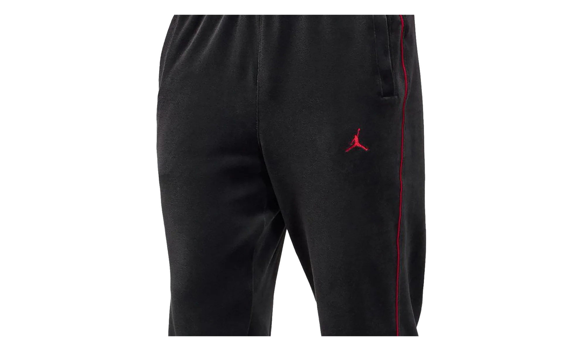 Jordan Brooklyn Velour Track Trousers "Black / Gym Red" HV1872 010