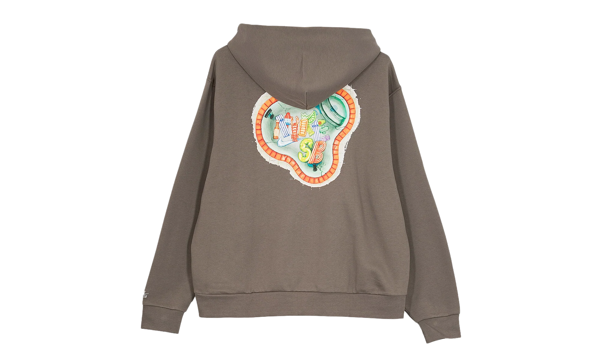 SB Full-Zip Fleece Skate Hoodie "Pool Airs - Cave Stone / White" HJ2898 289