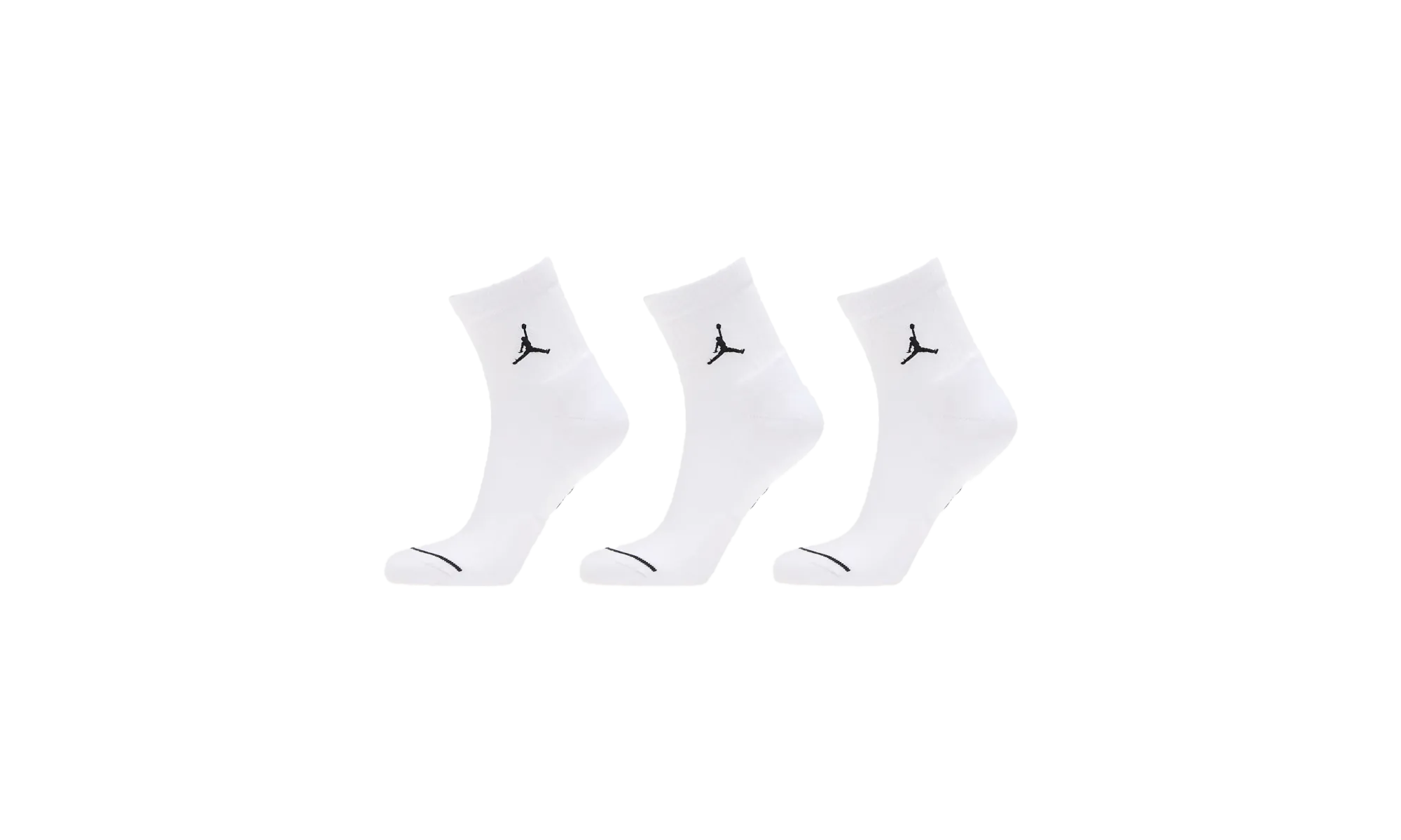 Everyday Ankle Socks "White / Black - (3 Pairs)" DX9655 100