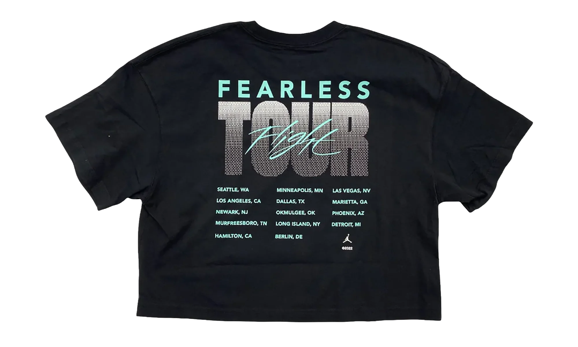 Air Jordan Fearless Tour Boxy Cropped T-Shirt WMNS "Black / Green" DX5973 010