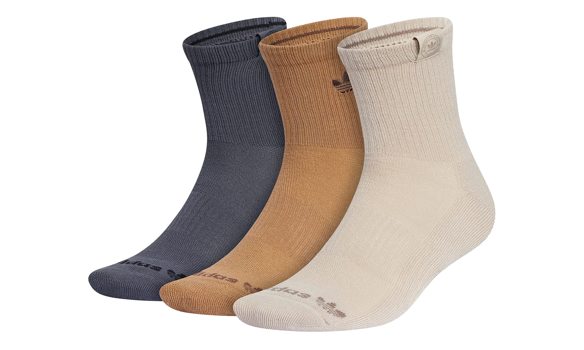 TREFOIL MID CREW SOCKS "Brown / Khaki / Gray" GC3075C