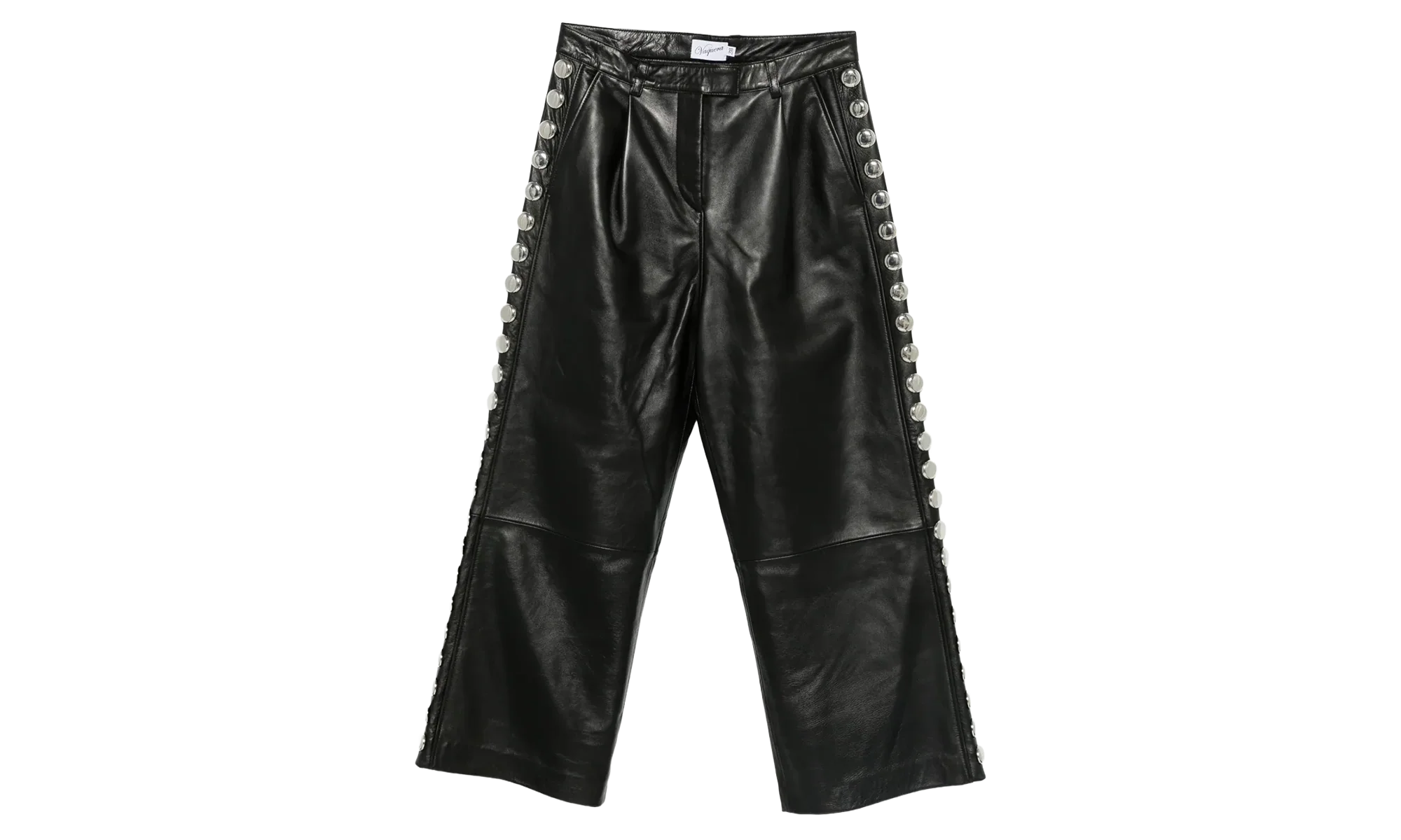 Studded Leather Trousers "Black" VAQ10P001