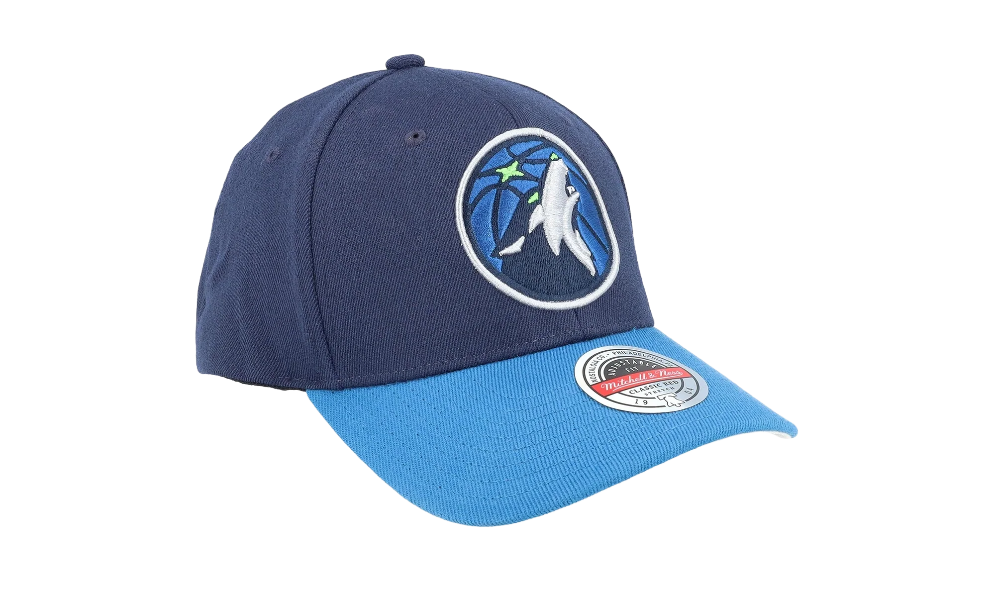 NBA Team 2 Tone 2.0 Stretch Snapback Cap "Minnesota Timberwolves - Navy / Light Blue" HHSS3265 MTIYYPPPNYLB