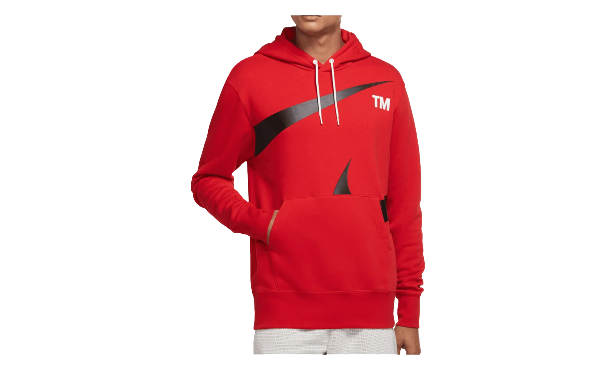 Sportswear Swoosh Semi Brushed Back Hoodie "Gym Red / Black" DD6011 657