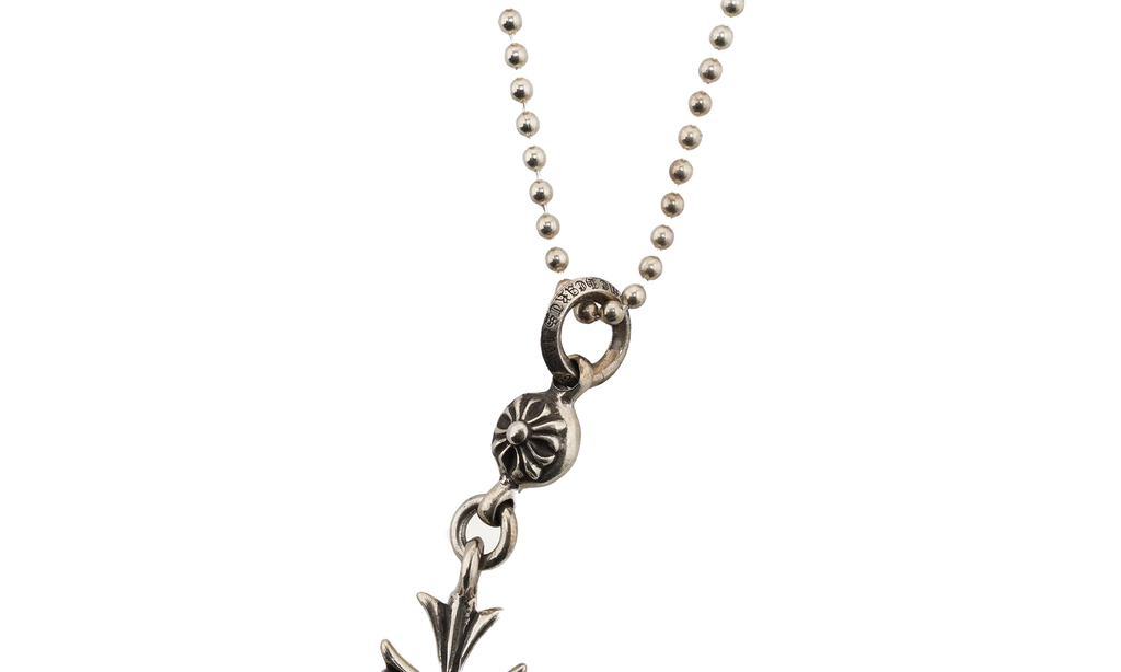 Small Cross Ball Chain Necklace "Silver" CHRM0644