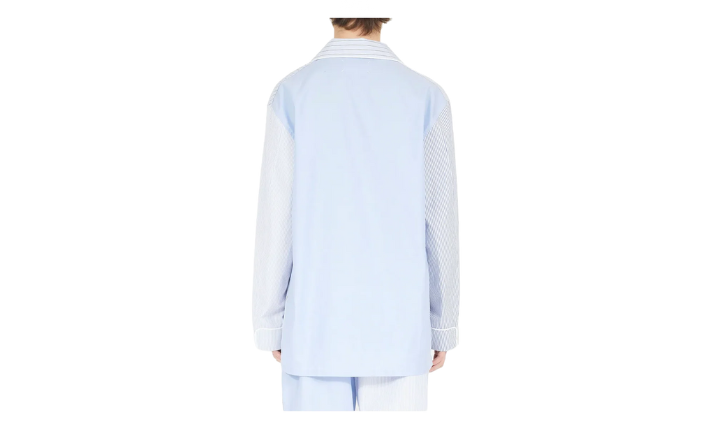 Striped Cotton Pajama Shirt "Light Blue" S50DT0044MTN031961