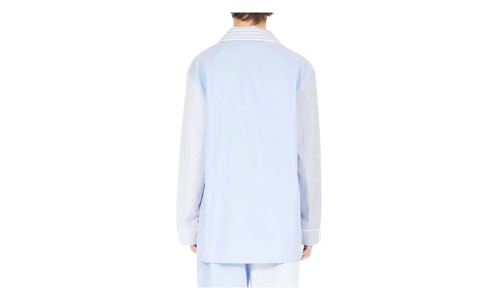 Striped Cotton Pajama Shirt "Light Blue" S50DT0044MTN031961