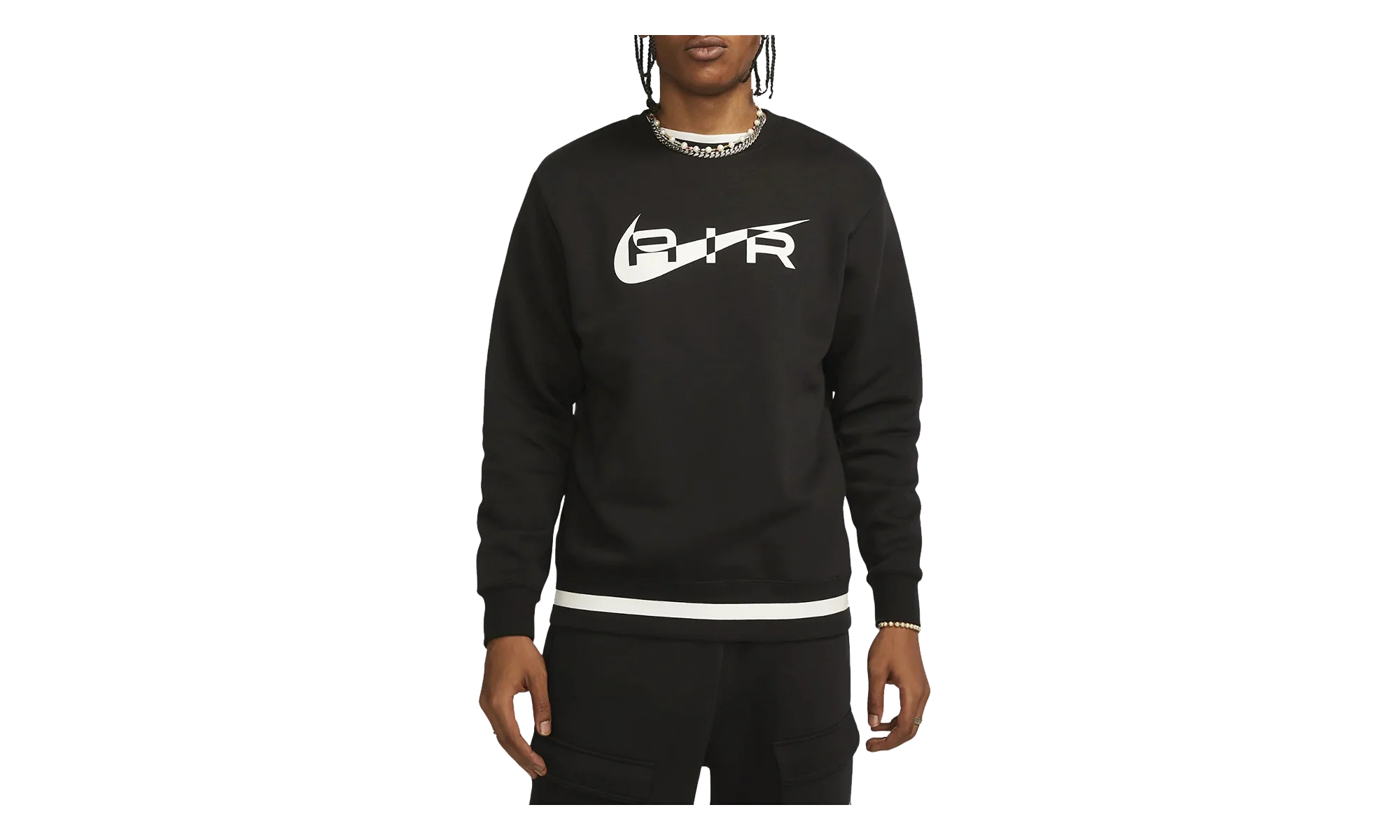 Air Swoosh Fleece Crewneck Sweatshirt "Black" FN7692 010