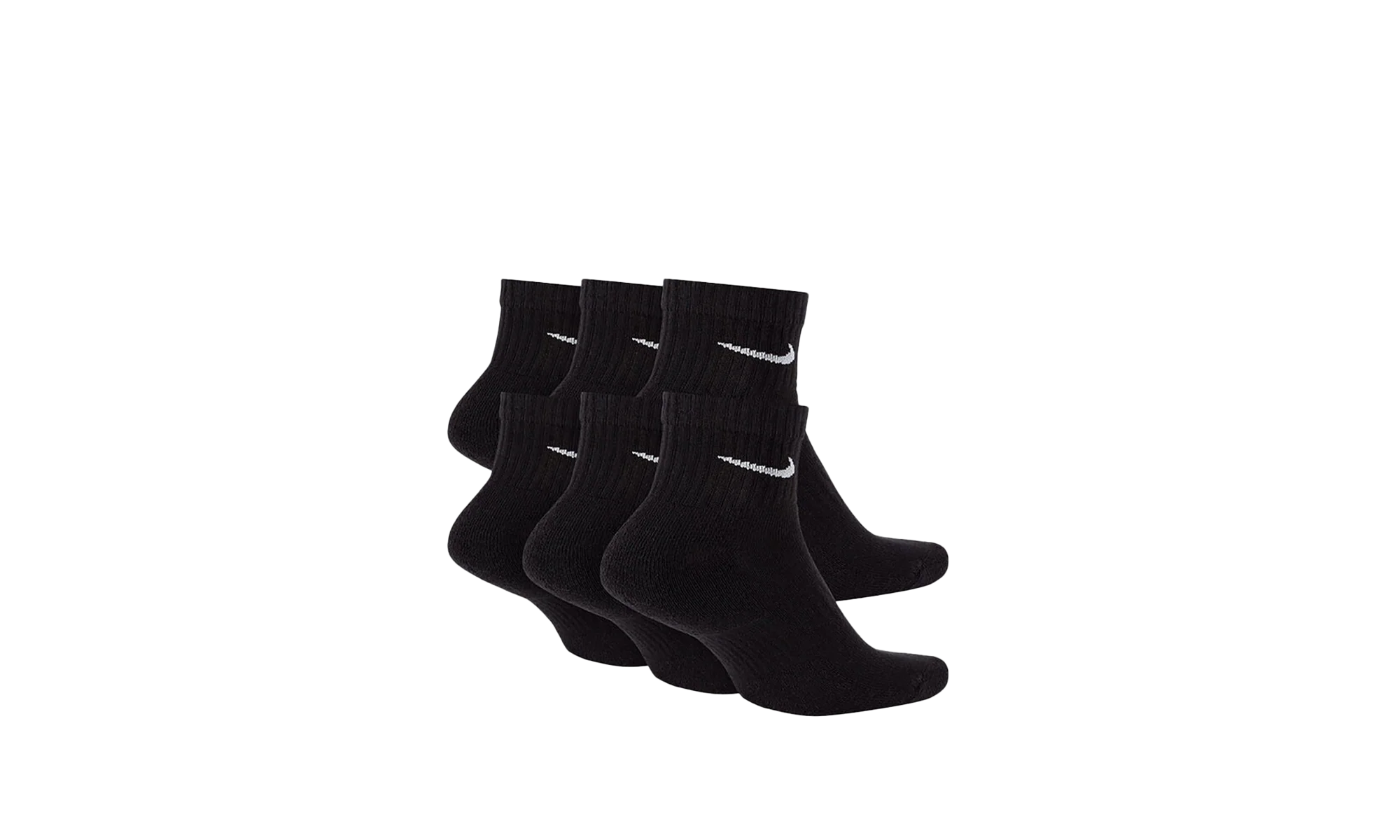 Everyday Cushioned Training Ankle Socks (6 Pairs) "Black / White" SX7669 010