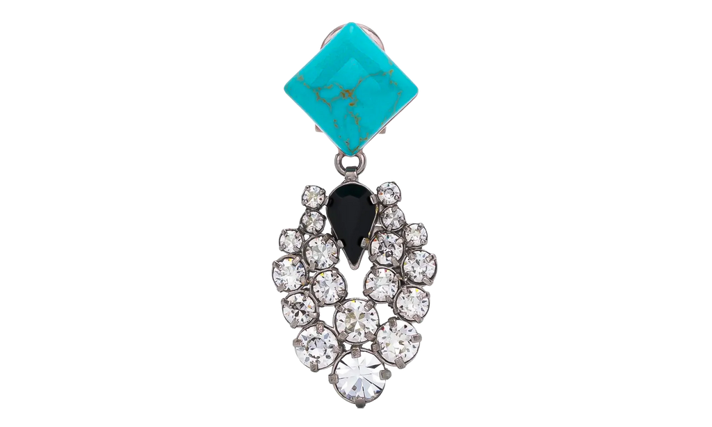 CRYSTAL DROP EARRINGS "TURQUOISE" SM1VG0054P6479974