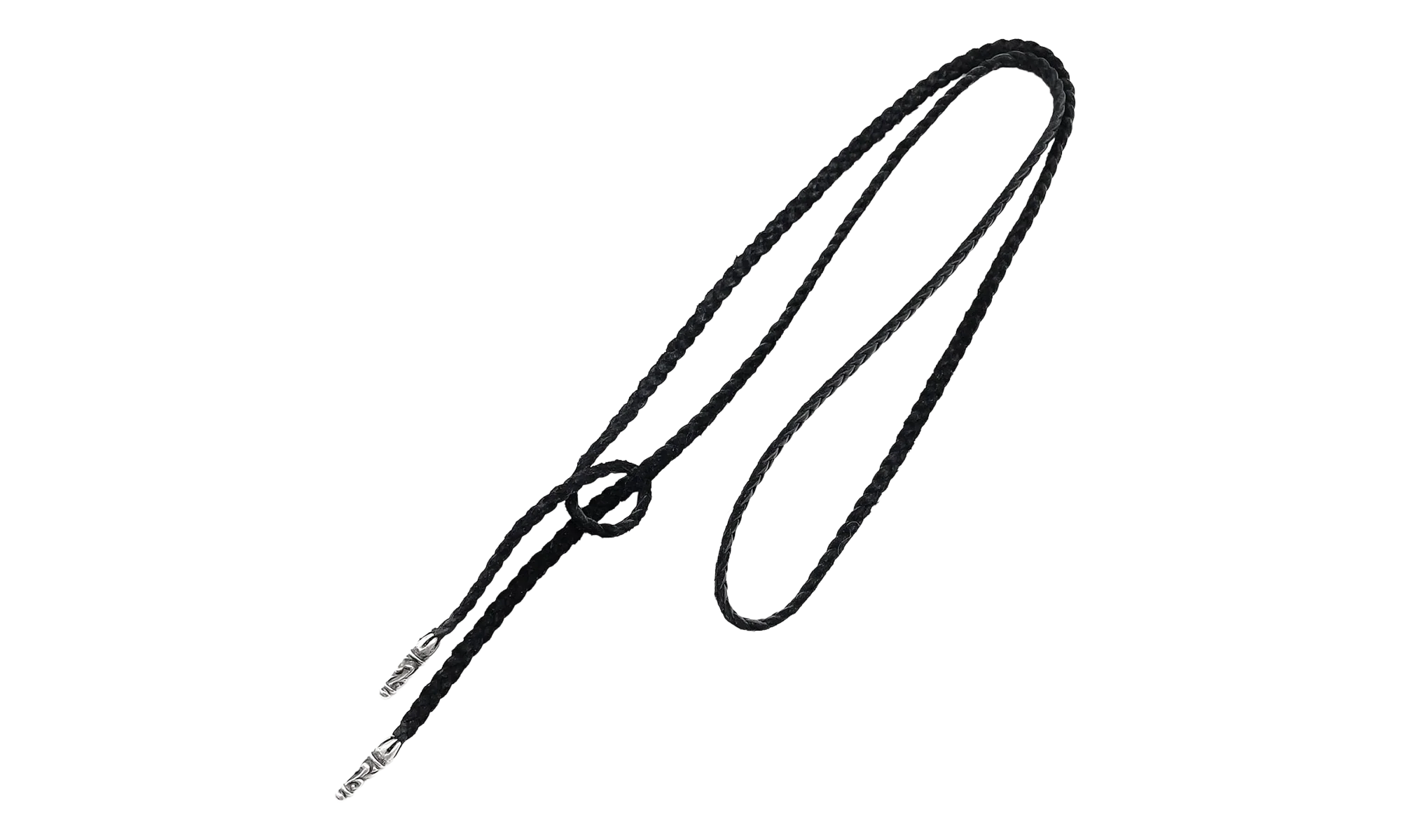Leather Braids Chain Necklace "Black" CHRM0822