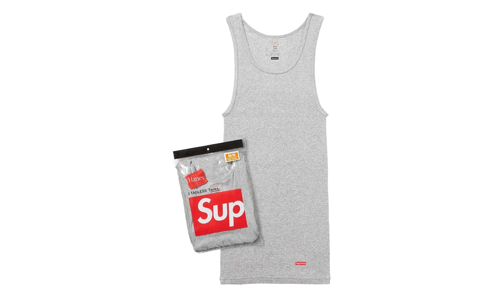 Hanes Tagless Tank Tops (3 Pack) "Heather Grey" SU26905