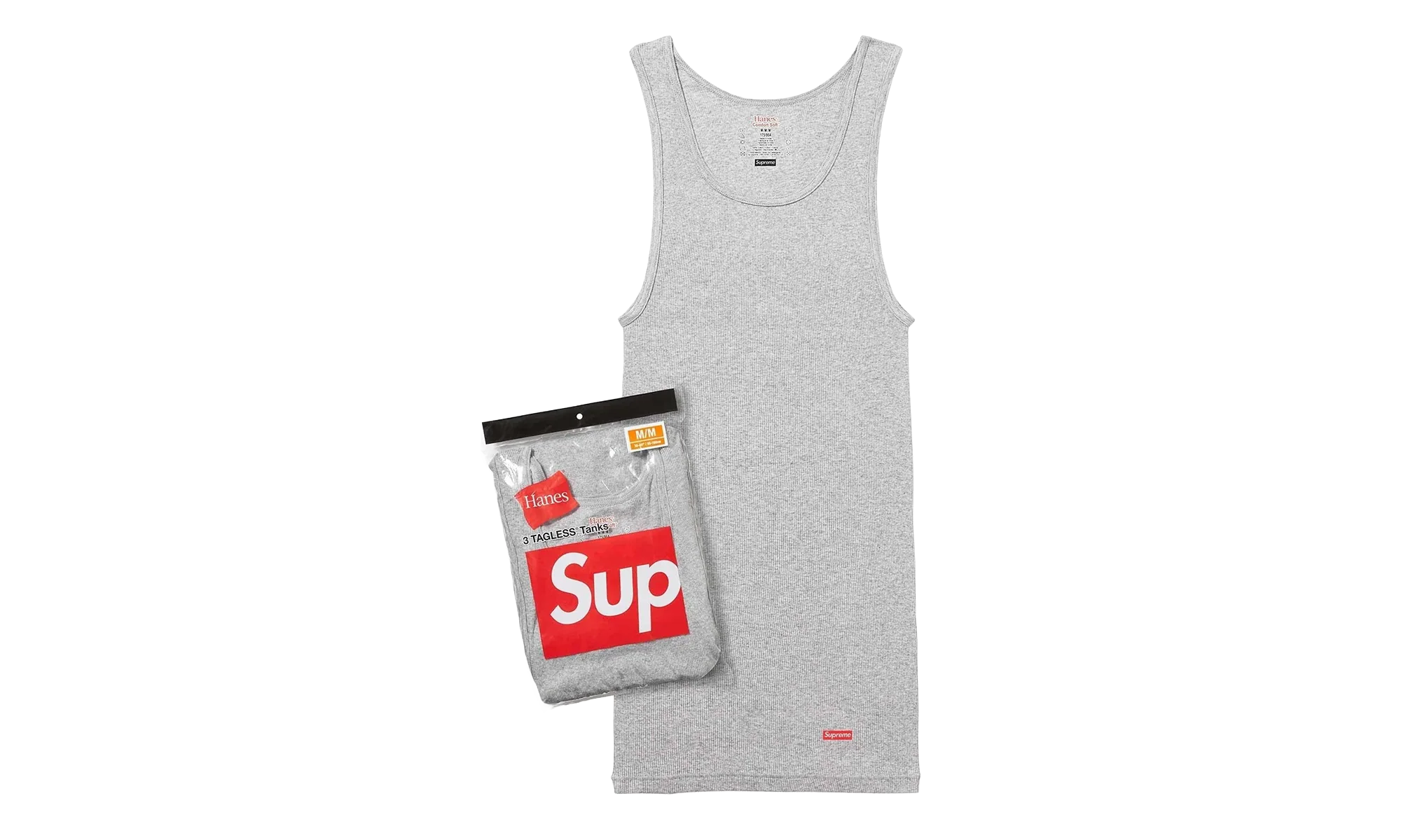 Hanes Tagless Tank Tops (3 Pack) "Heather Grey" SU26905