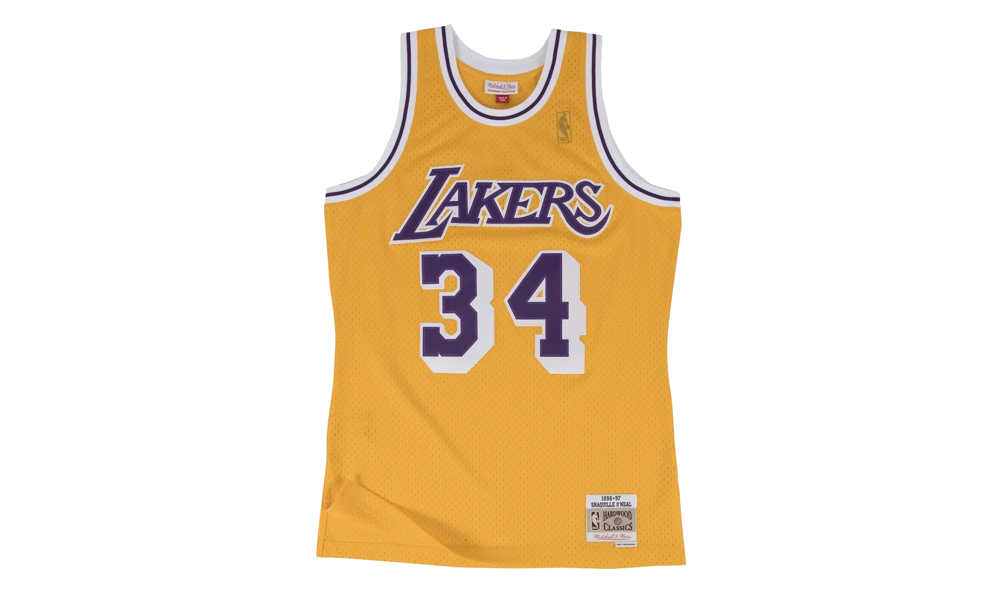 NBA Shaquille O’Neal Swingman Home Jersey "1996 Los Angeles Lakers - Gold" SMJYGS18177 LALLTGD96SON