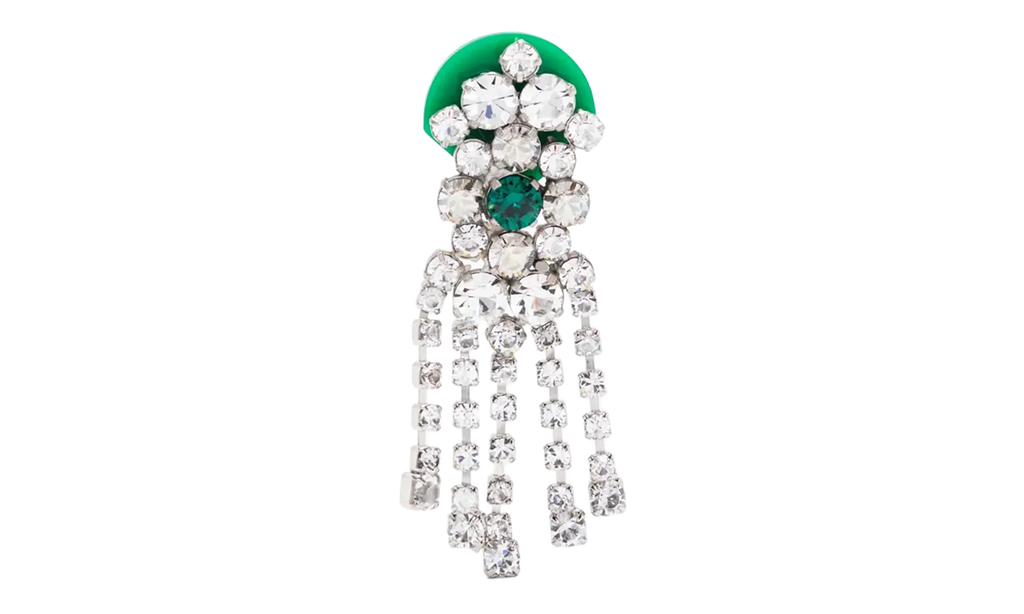 CRYSTAL DROP EARRINGS "Green" SM1VG0055P6479983