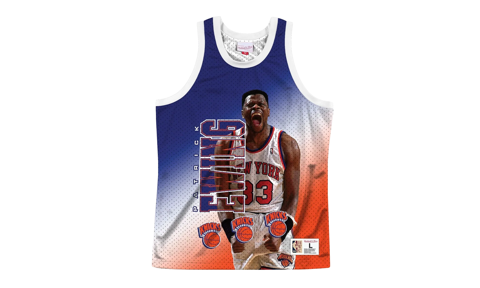 NBA Behind The Back Jersey "New York Knicks Patrick Ewing" MSTKMI19002 NYKWHITPEW