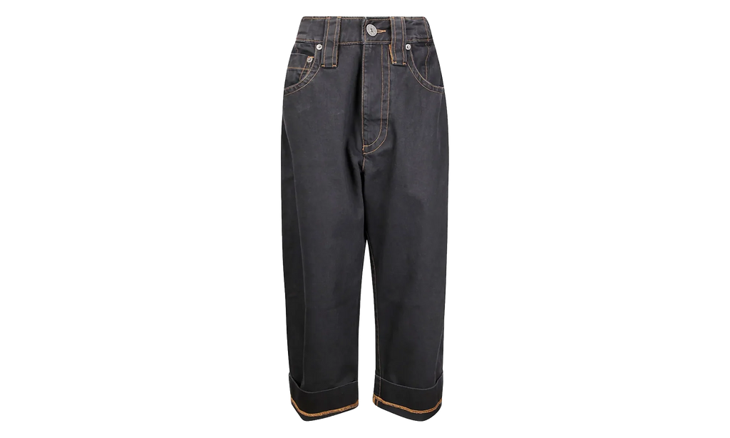Wide Leg Baby Jeans "Black" VAQ10P003