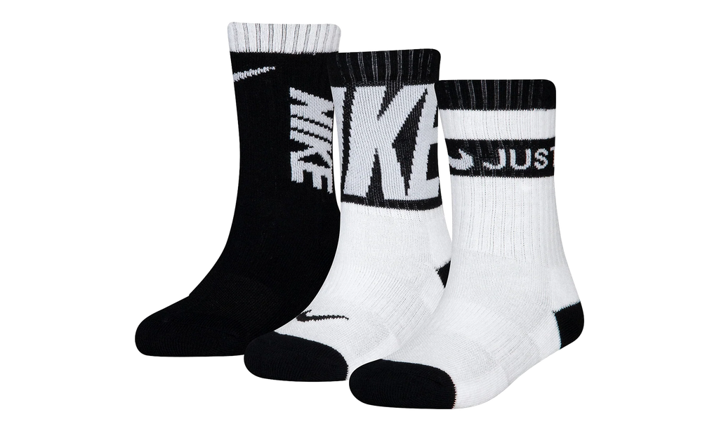 Sport Graphic Crew Socks (3 Pack) GS "Black / White" BN0679 023