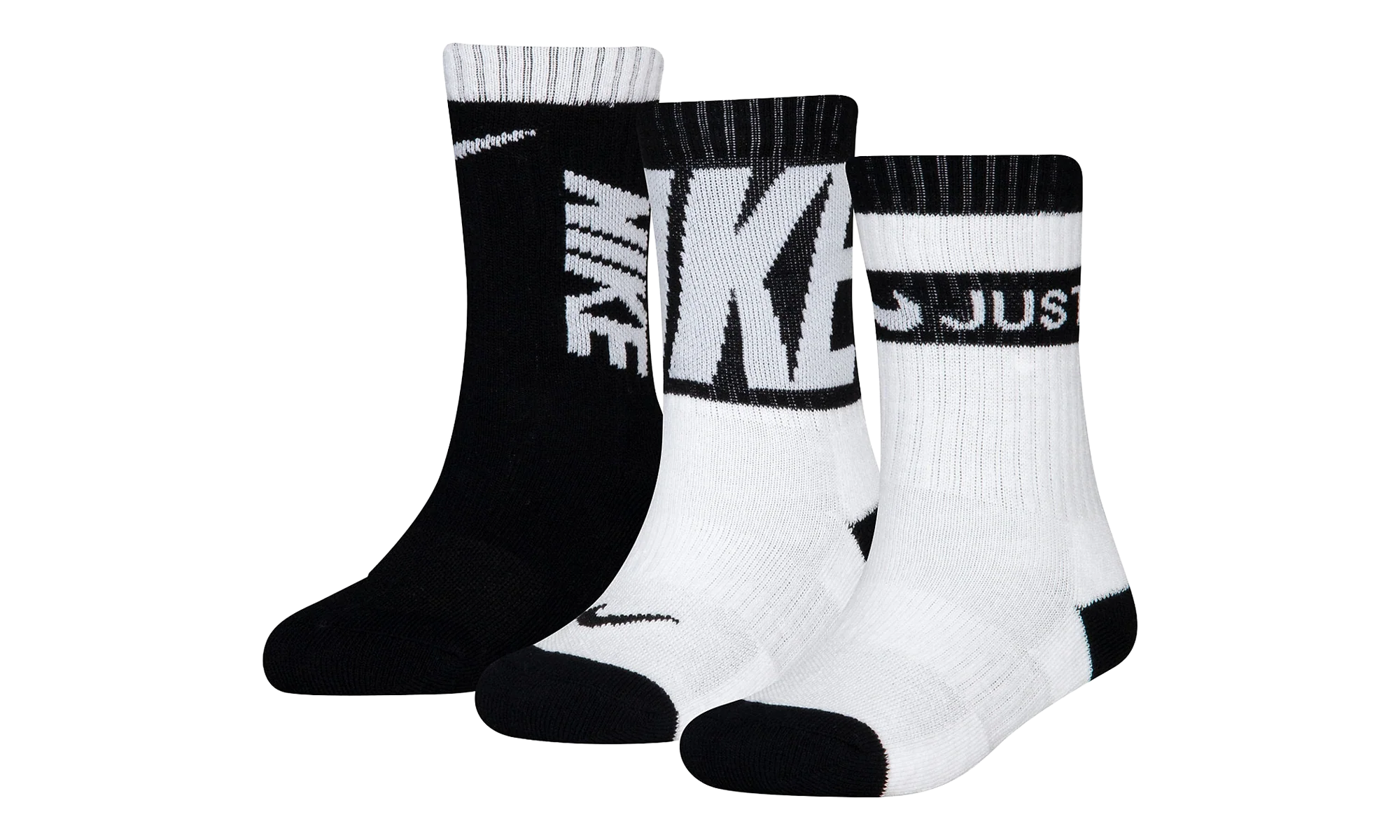 Sport Graphic Crew Socks (3 Pack) GS "Black / White" BN0679 023
