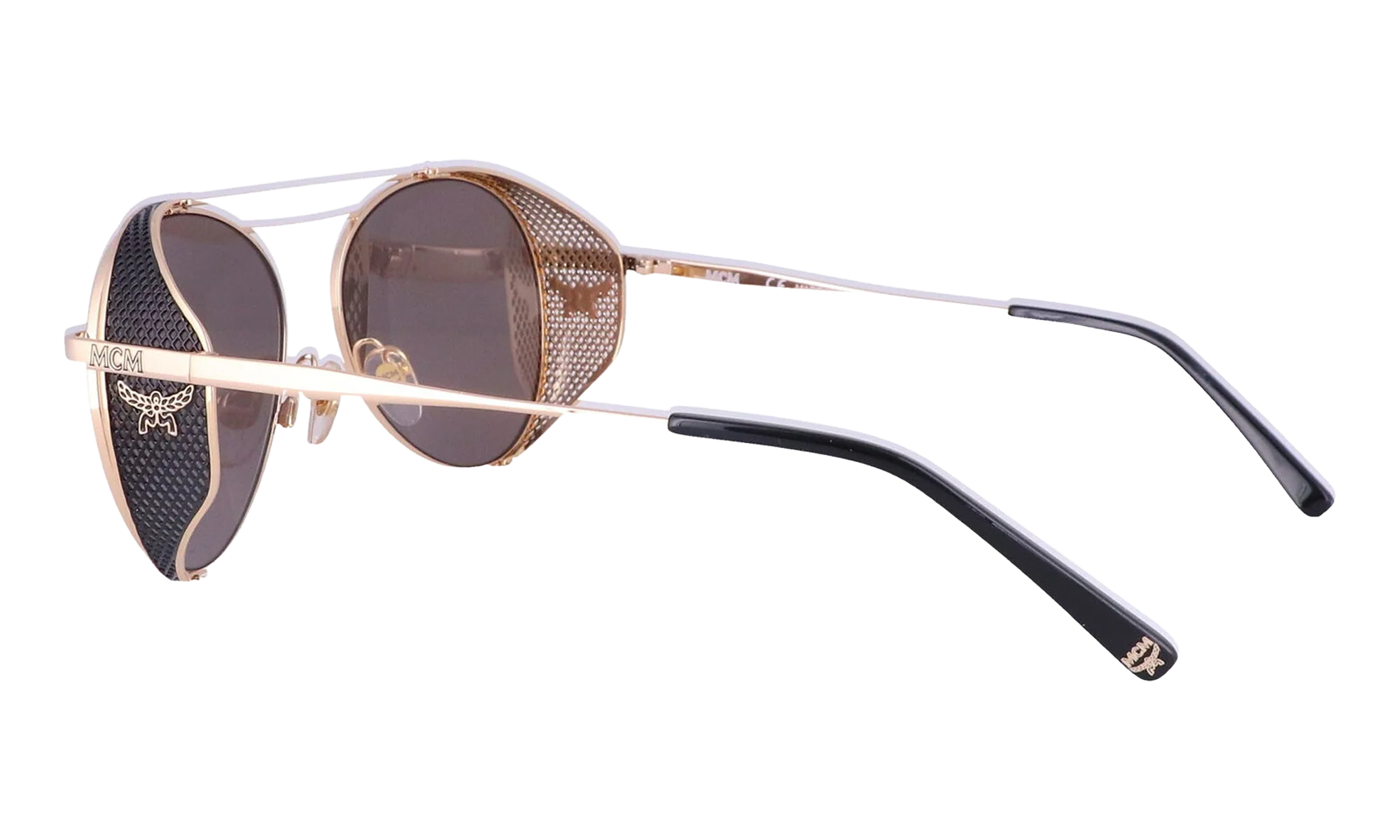 Double Bridge Aviator Sunglasses "Shiny Gold" MCM129S-740