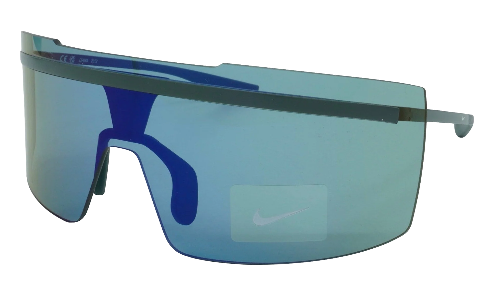 Echo Shield M Sunglasses "Matte Vintage Green / Blue Mirror" FD1884 338