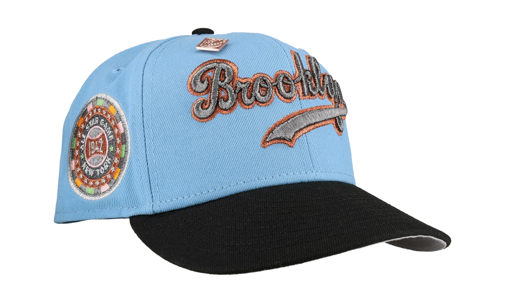 59FIFTY Brooklyn Dodgers 1942 Allstar Game Fitted Hat "Metallic Sky / Black Script" NE421