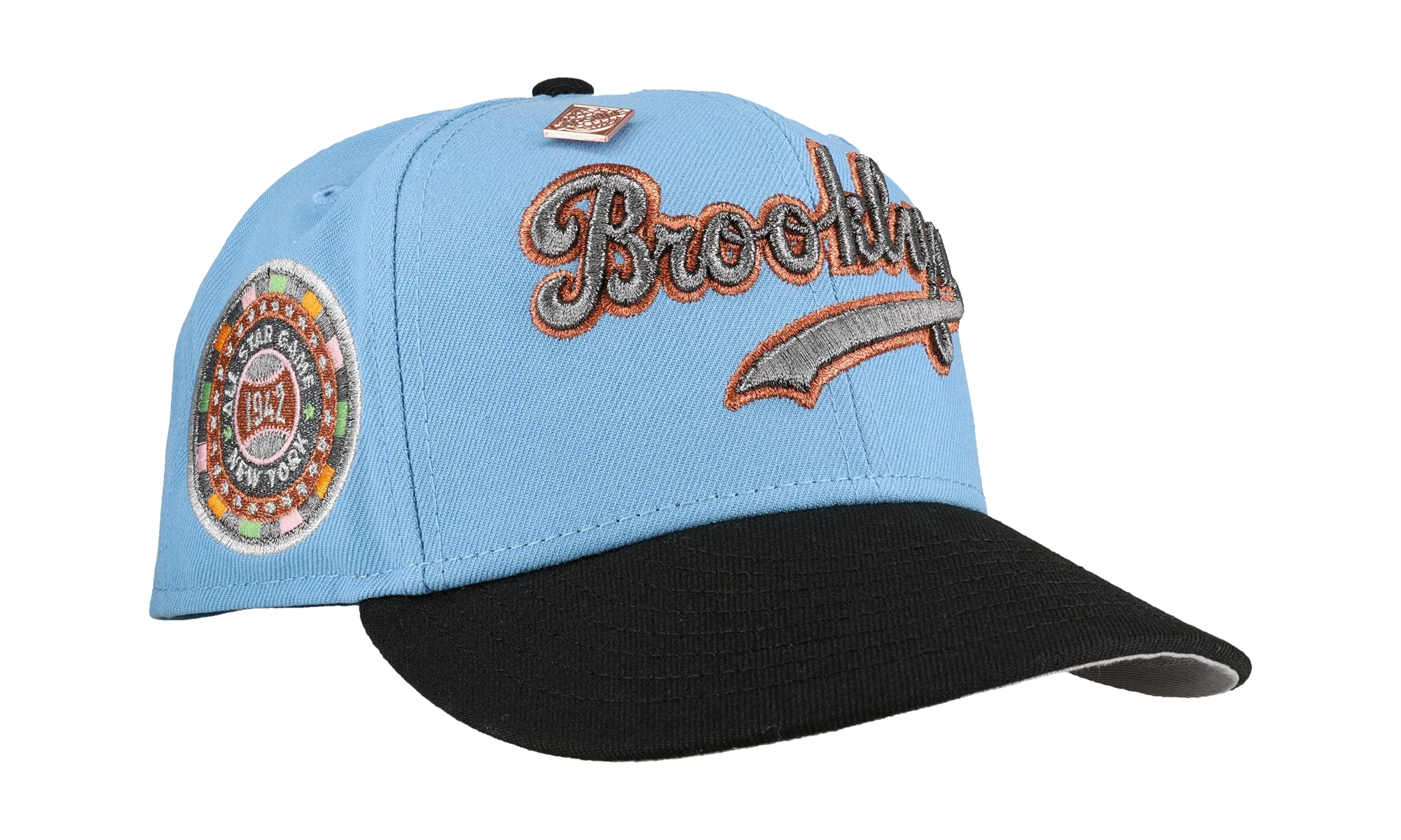 59FIFTY Brooklyn Dodgers 1942 Allstar Game Fitted Hat "Metallic Sky / Black Script" NE421