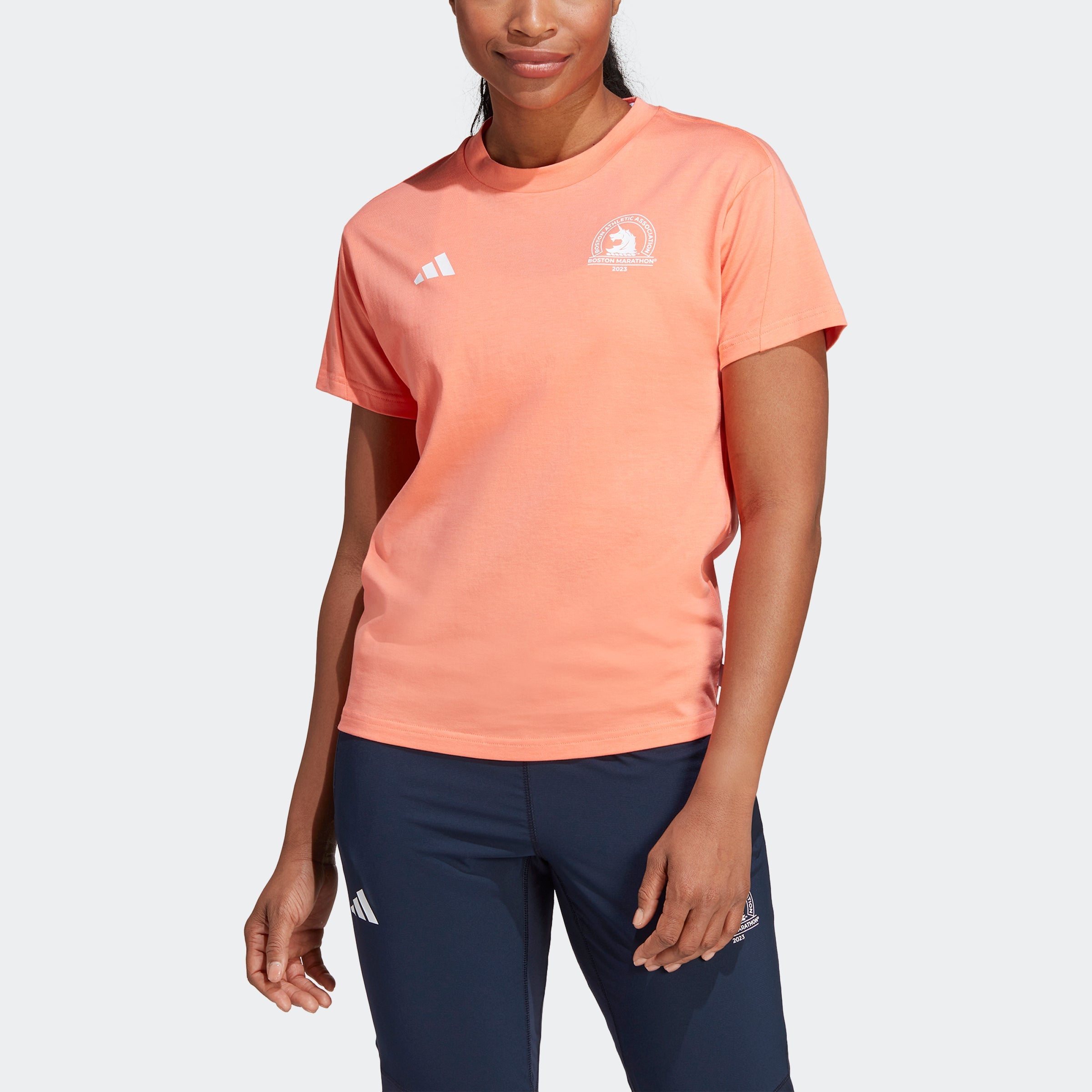 Women's adidas Boston Marathon 2023 Made with Nature Running Tee