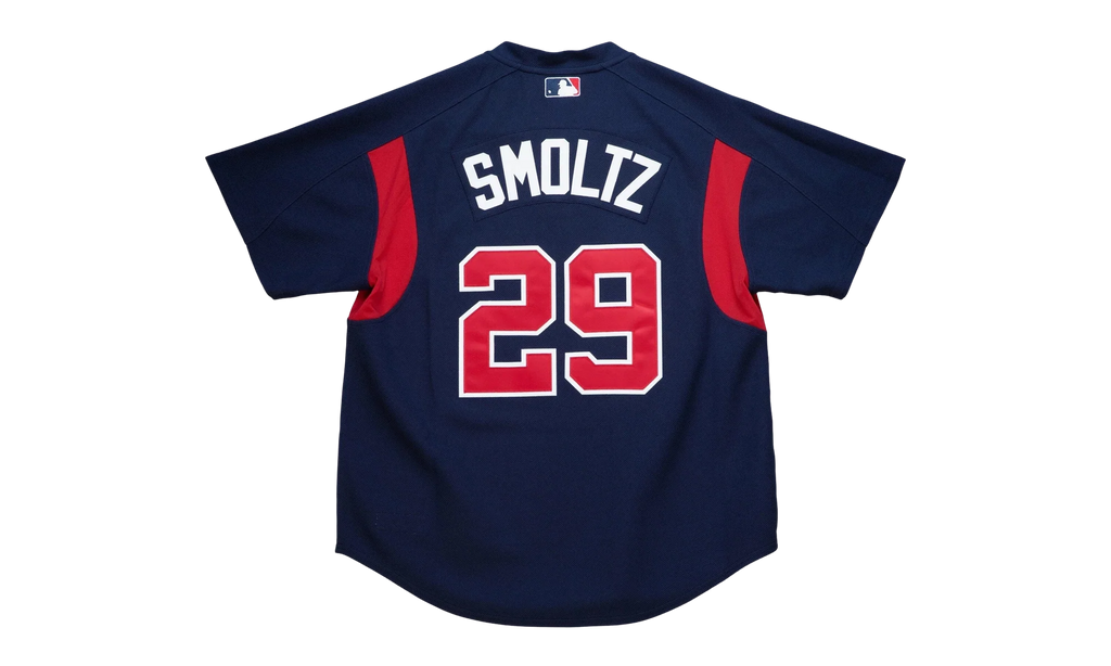 MLB John Smoltz Authentic Batting Practice Jersey "2003 Atlanta Braves – Navy" ABPJAC20009 ABRNAVY03JSM