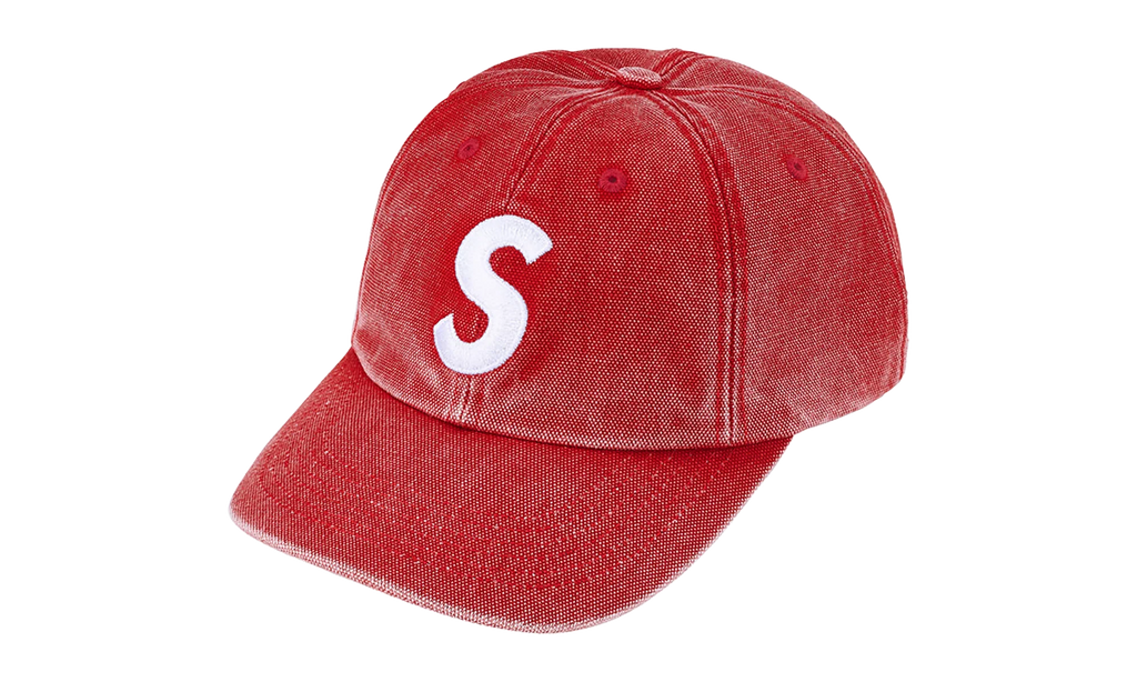 Pigment Coated S Logo 6-Panel "SS26 - Red" SU27305