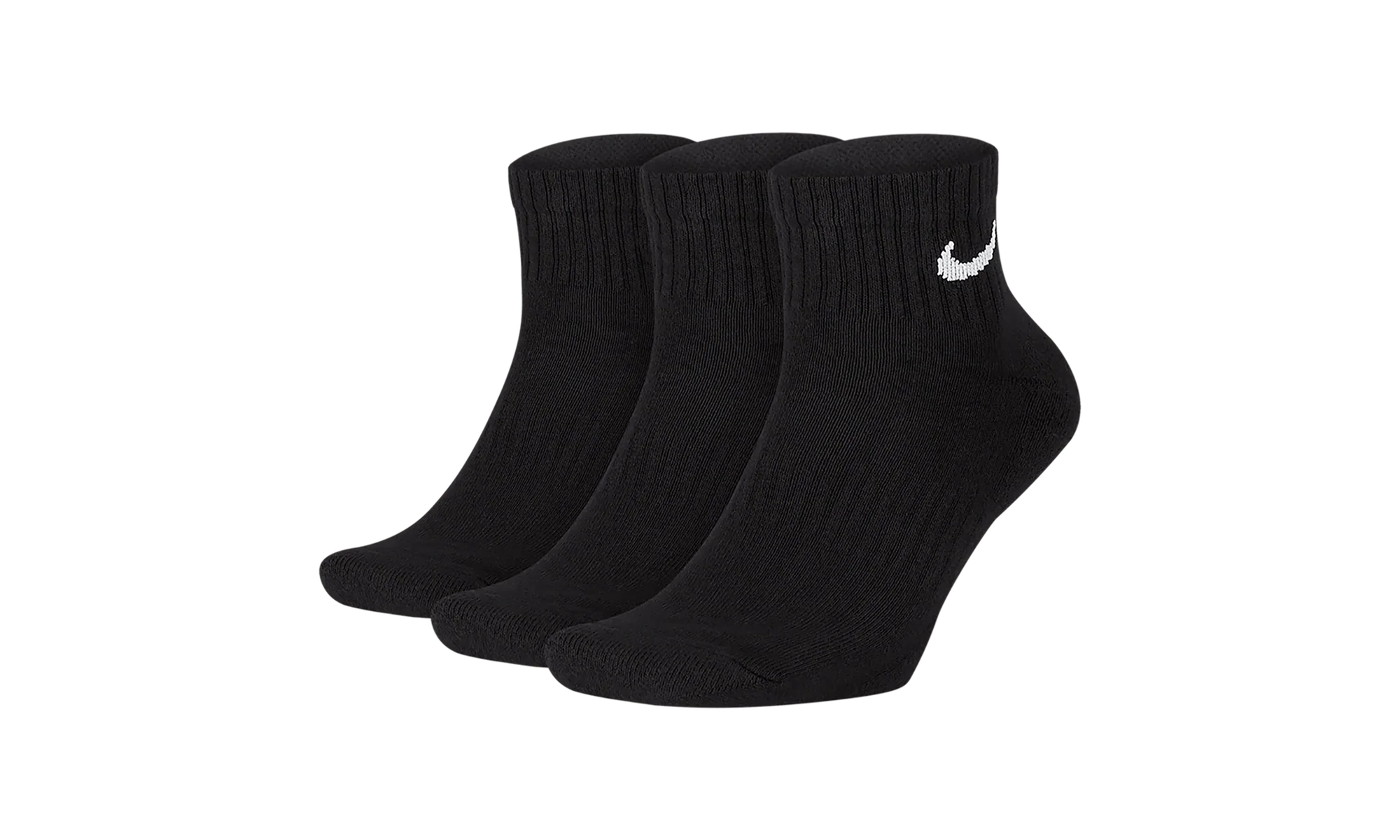 Everyday Cushioned Training Ankle Socks (3 Pairs) "Black / White" SX7667 010