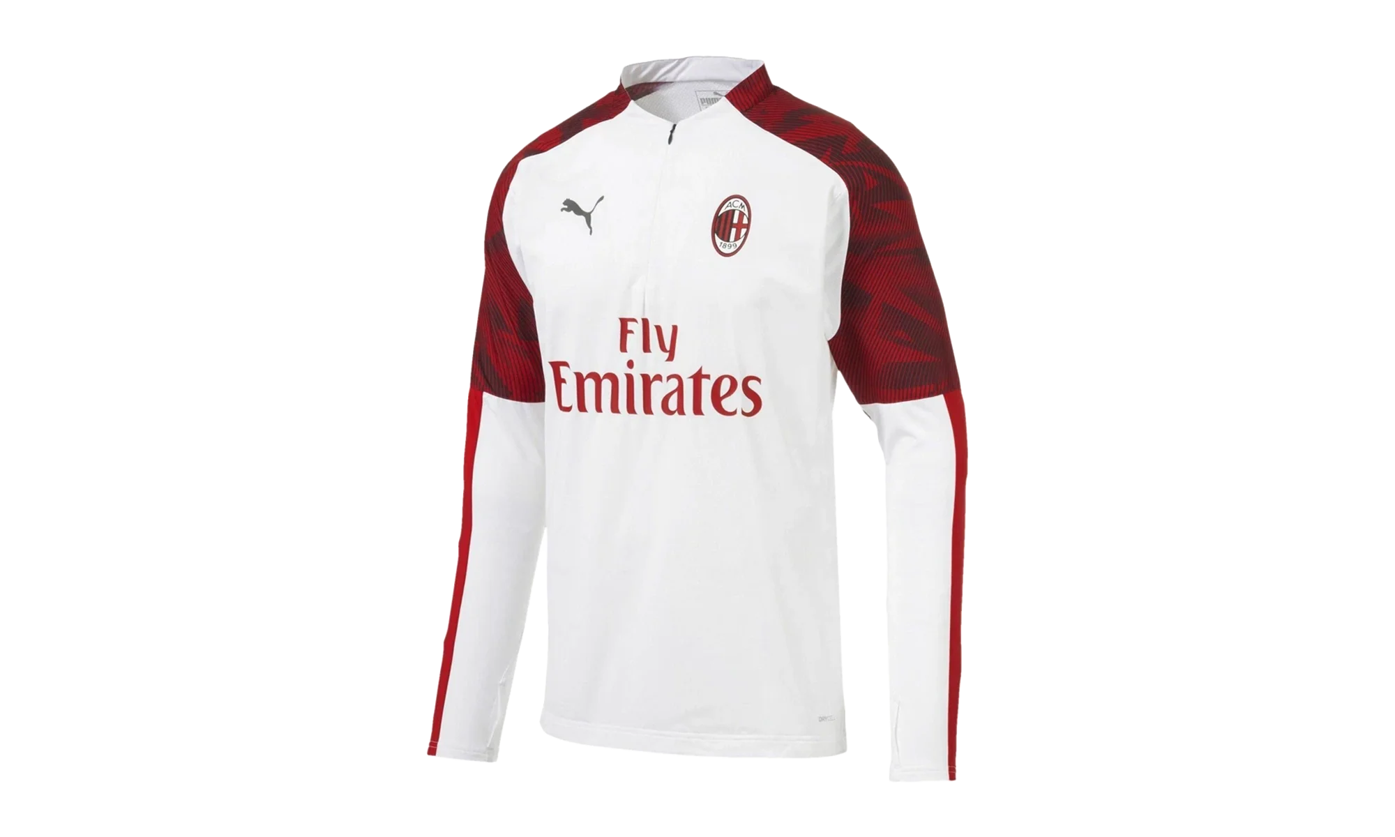 AC Milan 1/4 Zip Top "Puma White / Tango Red" 756142 02