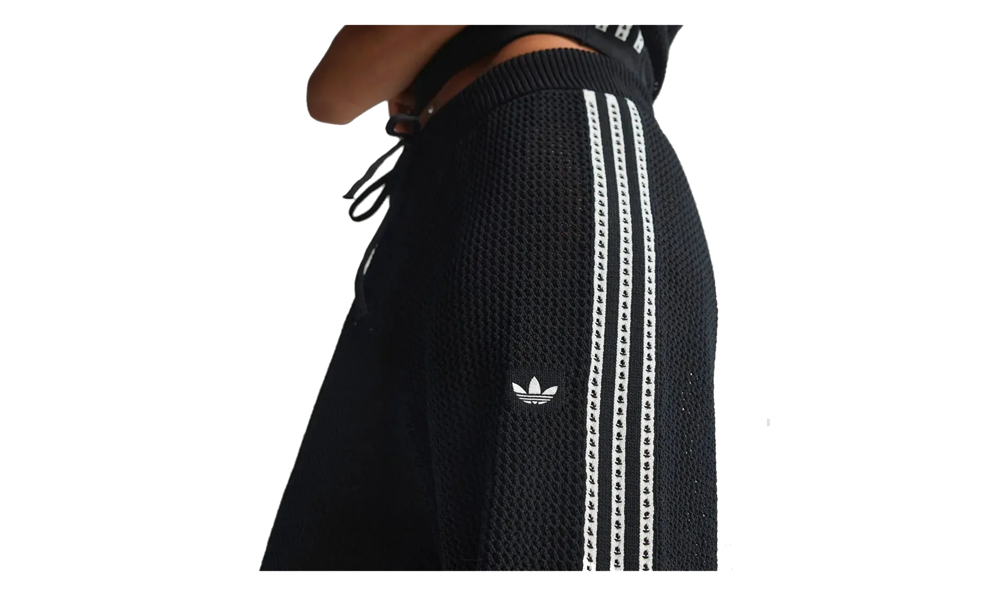 Knitted Crochet Firebird Track Pants WMNS "Black" KC6494