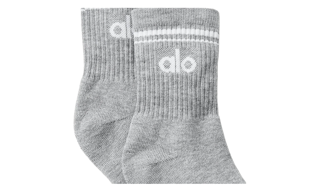 Half-Crew Throwback Sock "Grey / White" ALO03