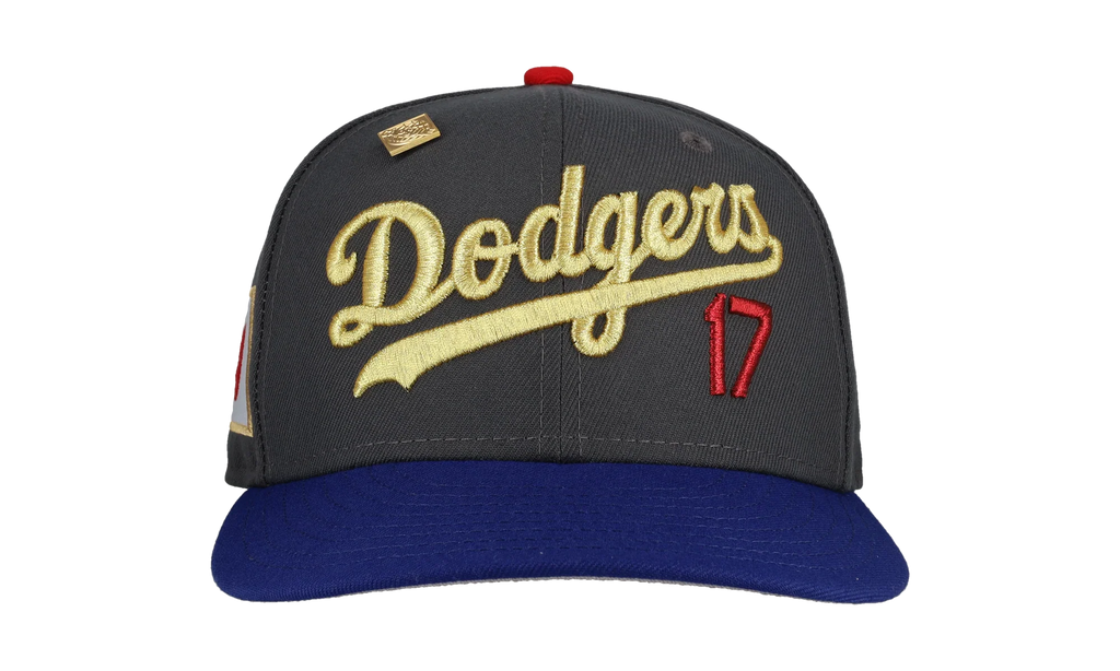 59FIFTY Los Angeles Dodgers Japan Fitted Hat "Graphite / Gold / Blue" NE154