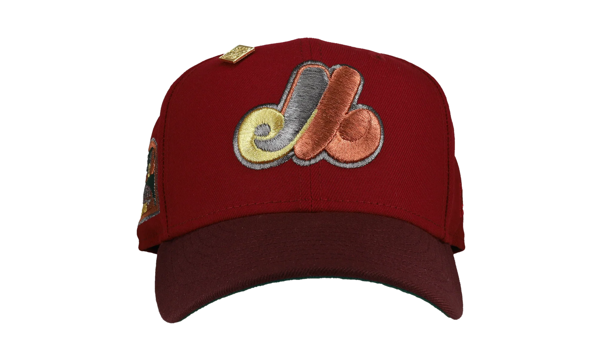 59FIFTY Montreal Expos Olympic Stadium Fitted Hat "Two-Tone Maroon" NE171