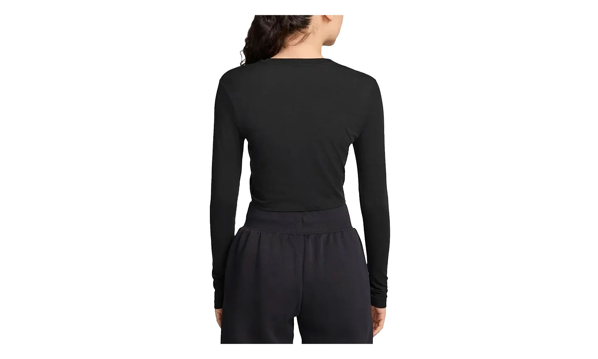 Sportswear Chill Knit Slim LS Cropped Top WMNS "Black" HF5322 010