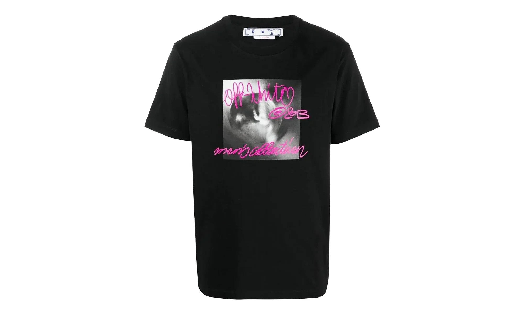 Tornado Type Slim Short-Sleeve Tee "Black / Fuchsia" OMAA027F22JER0141068