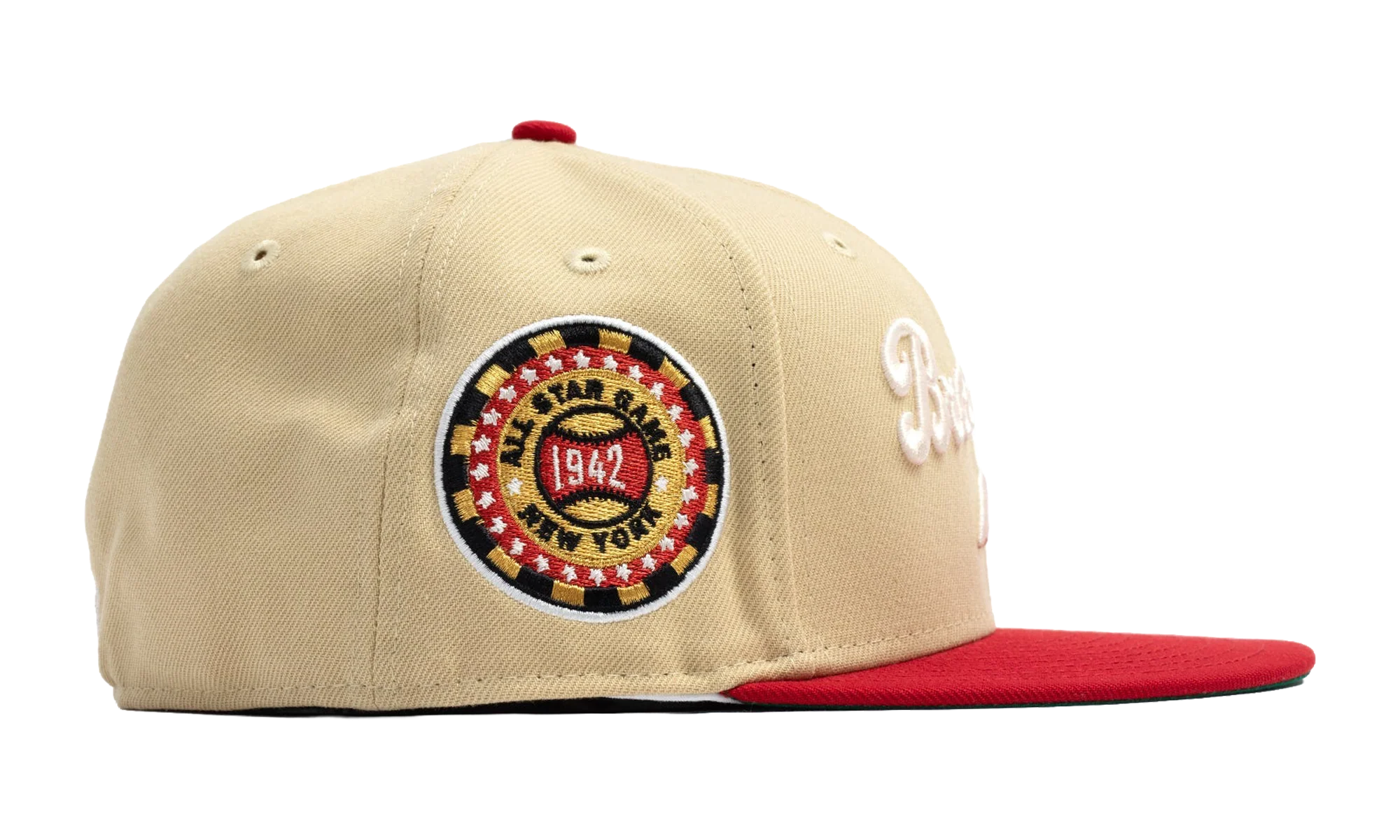 59FIFTY Brooklyn Dodgers 1942 All Star Game Fitted Hat "Vegas Gold / Scarlet" NE486
