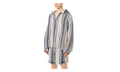 Stripe Linen Mexican Parka "Indigo" 963565