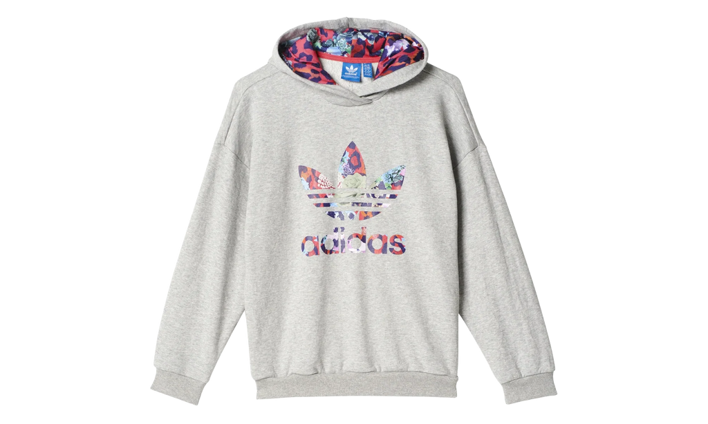 Originals S Rose Hoodie GS "Grey Heather / Multicolor / Fresh Pink" S96103