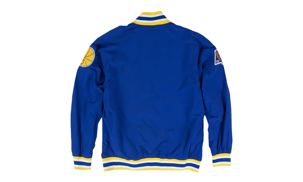 NBA Authentic Away Warm-Up Jacket "1996-97 Golden State Warriors - Blue / Yellow" 6056S310D96GSW