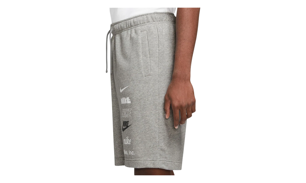 Club+ French Terry Multi-Logo Shorts "Dark Grey Heather" FB8830 063