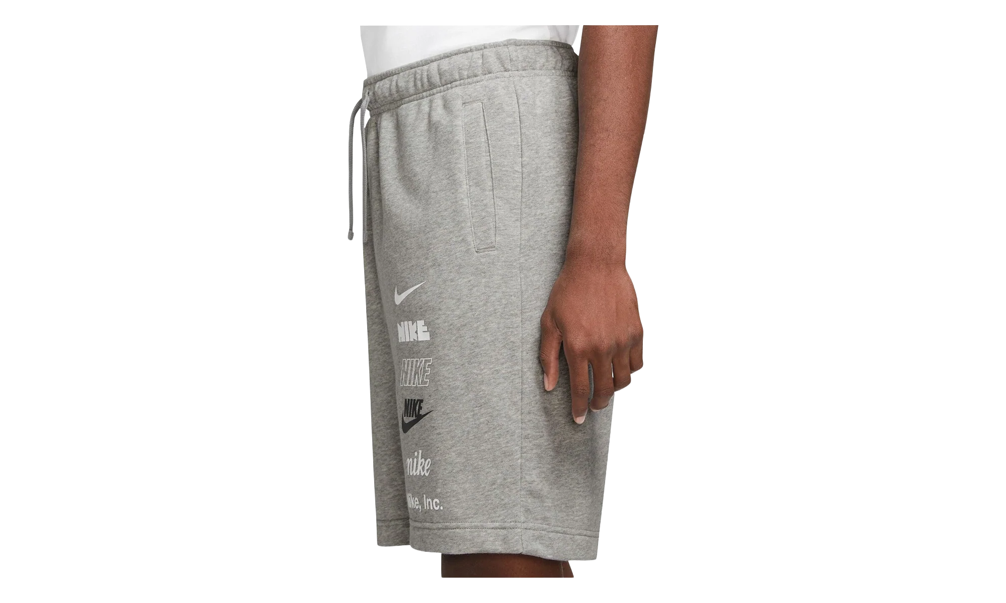 Club+ French Terry Multi-Logo Shorts "Dark Grey Heather" FB8830 063