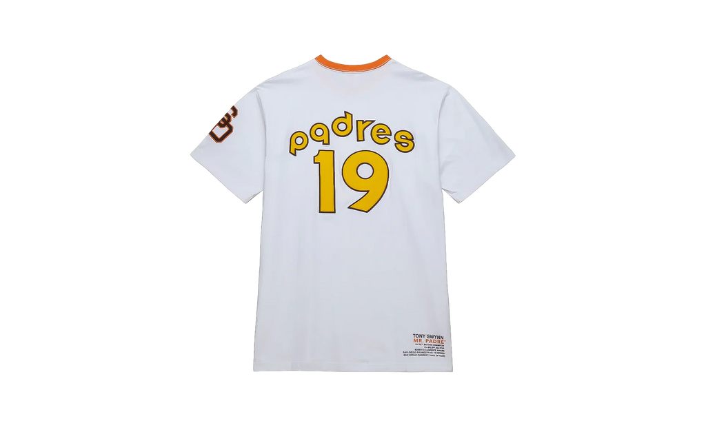 MLB Legends Ringer Tony Gwynn Short Sleeve T-Shirt "San Diego Padres - Brown" FC8197 SDPWHIT